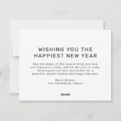 モダン最高の年11回写真のあいさつカスタムつ シーズンカード (裏面)