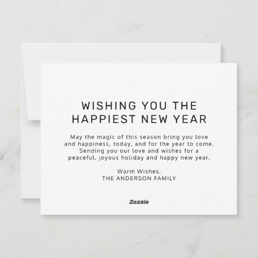 モダン最高の年11回写真のあいさつカスタムつ シーズンカード (裏面)