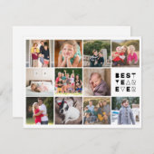 モダン最高の年11回写真のあいさつカスタムつ シーズンカード (正面/裏面)