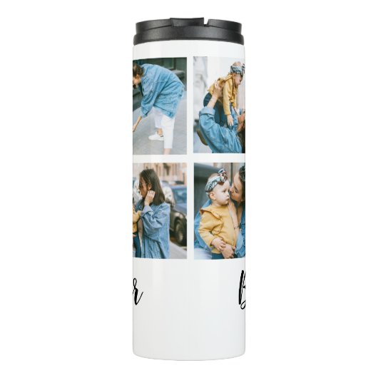 モダン最高の母さんが母さんへのコラージュ贈り物 タンブラー (裏面)