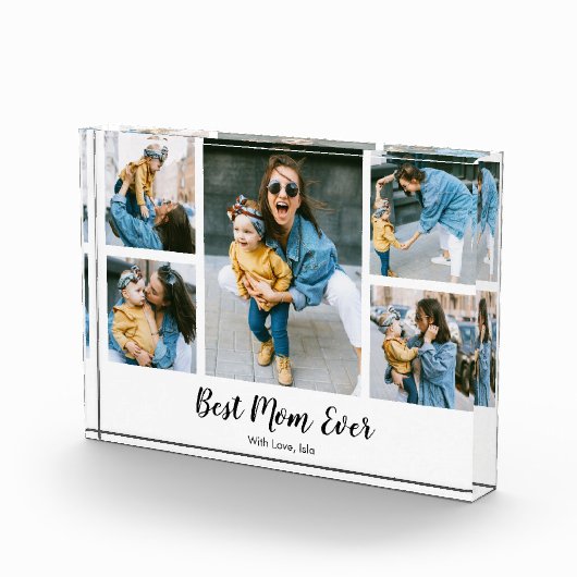 モダン最高の母さんが母さんへのコラージュ贈り物 フォトブロック (右)