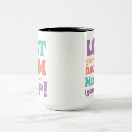 モダン最高の母の子供の名前の母の日の贈り物 マグカップ (中央)