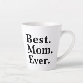 モダン最高の母エバータイポグラフィモダン動物 カフェラテマグ (右)