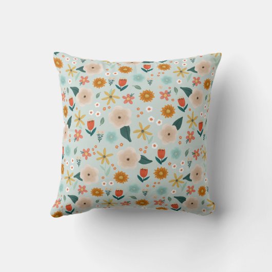 モダン最高の母フローラ母の日 クッション (裏面)