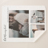 モダン最高の母 |写真のコラージュ シェルパブランケット (正面(横))