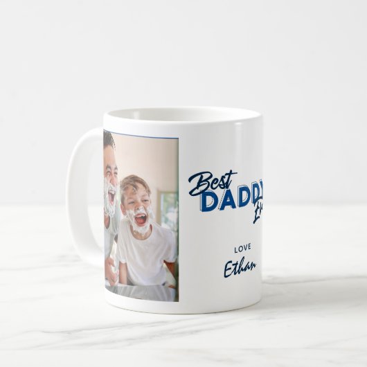 モダン最高の父の日に父の日 コーヒーマグカップ (正面左)