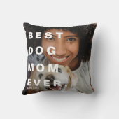 モダン最高の犬の母の写真カスタム写真 クッション (裏面)
