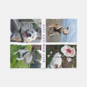 モダン最高の犬の母の写真コラージュ フリースブランケット (正面(横))