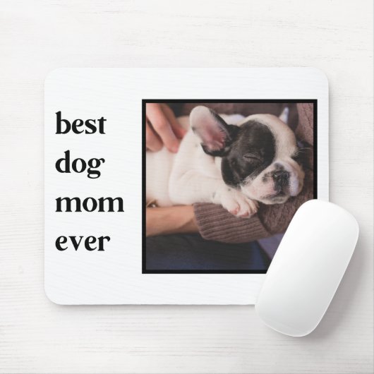 モダン最高の犬の母の引用文写真 マウスパッド (マウス)