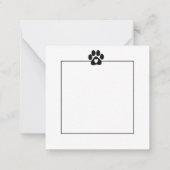 モダン最高の犬の母の白8枚 ノートカード (裏面)