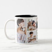 モダン最高の犬の母7 – 写真コラージュ ツートーンマグカップ (左)