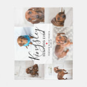 モダン最高の犬 |写真コラージュのペットロス フリースブランケット (正面)