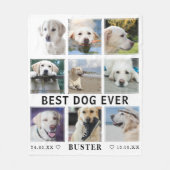 モダン最高の犬Ever Photo Collage Memorial フリースブランケット (正面)