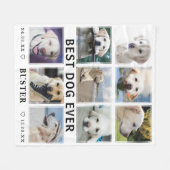 モダン最高の犬Ever Photo Collage Memorial フリースブランケット (正面(横))