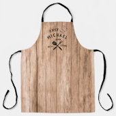 モダン最高の素朴パパEVERカスタムウッドアダルト エプロン (正面)