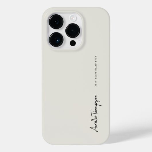 モダン最高のBridesmaidブライダルナチュラルホワイト Case-Mate iPhoneケース (裏面)