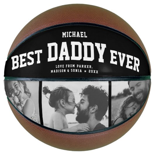 モダン最高のDADDY EVERクールトレンディー写真コラージュ バスケットボール (正面)