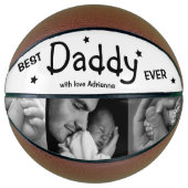 モダン最高のDaddy Ever Photo Collage Basketball バスケットボール (正面)
