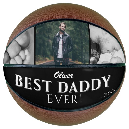 モダン最高のDaddy Father's Day Keepsake 3 Photo バスケットボール (正面)
