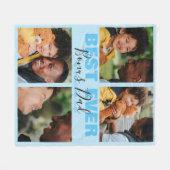 モダン最高のEver Bonusパパ |フォトコラージュフリース フリースブランケット (正面(横))