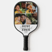 モダン最高のEver Bonusパパ |写真のコラージュ ピックルボールラケット (裏面)