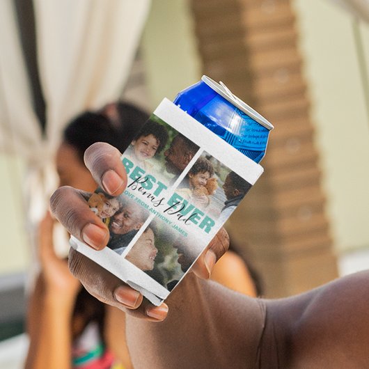 モダン最高のEver Bonusパパ |写真のコラージュ 缶クーラー