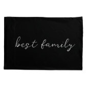 モダン最高のFamily Photo Collage Black 枕カバー (裏面)