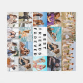 モダン最高のFriend Foreverカスタム 18 Photo Collage フリースブランケット (正面(横))