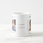 モダン最高のFriend Foreverフォトスクリプトタイポグラフィ コーヒーマグカップ (中央)