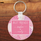 モダン最高のFriendsスクリプト名Pink Dahlia キーホルダー (正面)