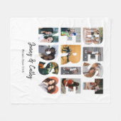 モダン最高のFriendsハート別画像コラージュ フリースブランケット (正面(横))