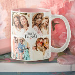 モダン最高のFriends Bffスクリプトフォトコラージュ ツートーンマグカップ<br><div class="desc">8枚最高のの写真を収める部屋を持つ友人の写真コラージュのマグカップ。友人の写真でお気に入りのパーソナライズする。Blackberry Boulevardによって設計。</div>