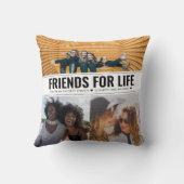 モダン最高のFriends For Life BFF Besties 3 Photo クッション (裏面)