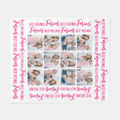 モダン最高のFRIENDS FOREVERカスタム 12写真 フリースブランケット (正面(横))