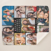 モダン最高のFRIENDS FOREVERフォトコラージュ名 シェルパブランケット (正面(横))