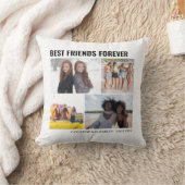 モダン最高のFriends Forever 4 Photo Collage Names クッション (ブランケット)