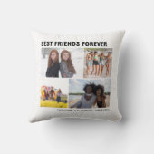 モダン最高のFriends Forever 4 Photo Collage Names クッション (裏面)