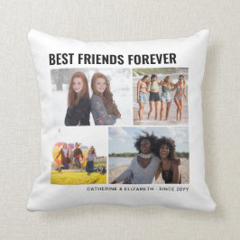 モダン最高のFriends Forever 4 Photo Collage Names クッション
