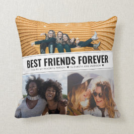モダン最高のFriends Forever BFF 3 Photo Collage クッション