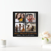 モダン最高のFriends Forever Photo Collage |ベスティー スクエア壁時計 (ホーム)