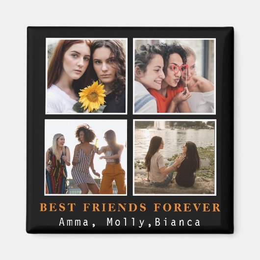 モダン最高のFriends Forever Photo Collage |ベスティー マグネット (正面)