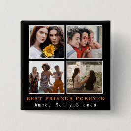 モダン最高のFriends Forever Photo Collage |ベスティー 缶バッジ