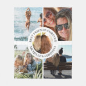 モダン最高のFriends Forever Photo Collage Besties フリースブランケット (正面)