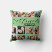 モダン最高のFriends Green Photo Collage クッション (裏面)