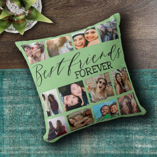 モダン最高のFriends Green Photo Collage クッション