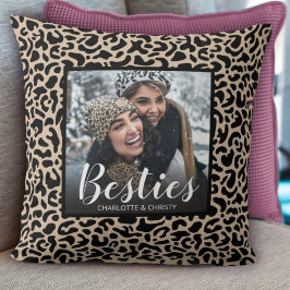 モダン最高のFriends Leopard Print写真 クッション