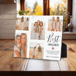 モダン最高のFriends Photo Grid Keepsake Gift フォトプラーク<br><div class="desc">この最高の写真グリッドテンプレートを使って自分の友モダン人フォトプラークを作成する。自分の写真と文字をアップカスタマイズロードする。フレンドシップ最高の引用文の「Friends」というタイトルで、色や名前に変えられる可愛らしい小さなハートをフィーチャー。</div>