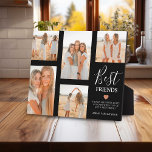 モダン最高のFriends Photo Grid Keepsake Gift フォトプラーク<br><div class="desc">この最高の写真グリッドテンプレートを使って自分の友モダン人フォトプラークを作成する。自分の写真と文字をアップカスタマイズロードする。フレンドシップ最高の引用文の「Friends」というタイトルで、色や名前に変えられる可愛らしい小さなハートをフィーチャー。</div>