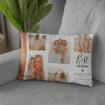 モダン最高のFriends Photo Grid Keepsake Gift ランバークッション<br><div class="desc">この最高の写真グリッドテンプレートを使って自分の友よモダンりフォト枕を作成する。自分の写真と文字をアップカスタマイズロードする。「友最高の人」の名前、友情引用文、名前をフィーチャー。かわいい小さなハートと背景は任意の色に変更することができる。このベスティーピローは誕生日やクリスマスのBFFのために美しい記念ギフトを作るまたはちょうど…</div>