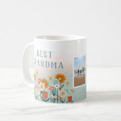 モダン最高のGrandaフローラコラージュ コーヒーマグカップ (正面左)